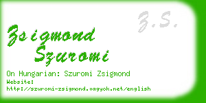 zsigmond szuromi business card